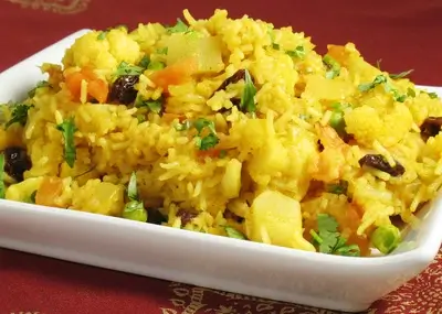 Biryani, specialita z rýže v arabské kuchyni